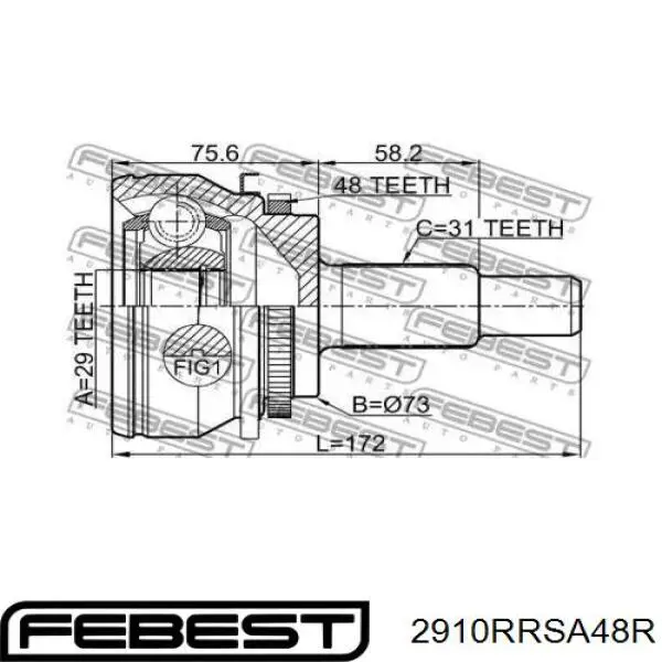 Junta homocinética externa traseira Land Rover TDJ500060 preço, a partir de 65,94 USD