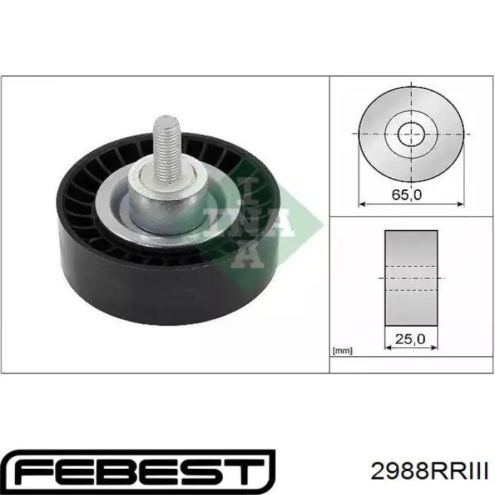 Rolo parasita da correia de transmissão Febest 2988RRIII preço, a partir de 21,14 USD