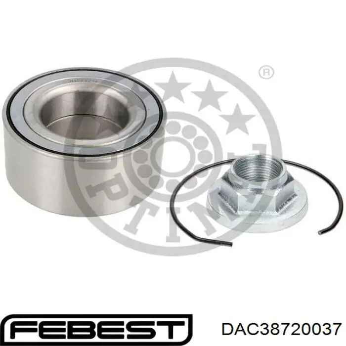 Rolamento de cubo dianteiro Febest DAC38720037 preço, a partir de 26,17 USD