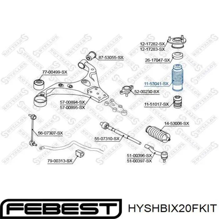 Compre 108942 Febi Pára-choque (grade de proteção) de amortecedor dianteiro + bota de proteção