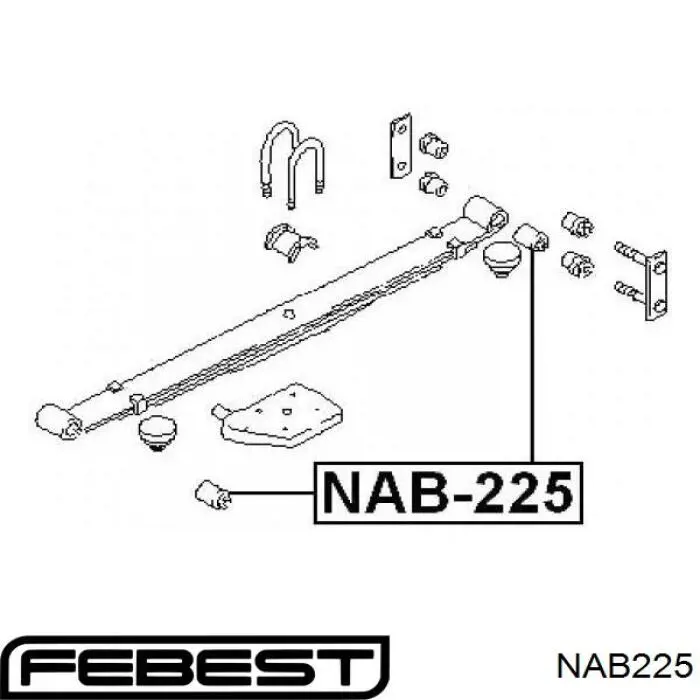 Compre 5504501N00 Nissan/Infiniti Bloco silencioso traseiro da suspensão de lâminas traseira