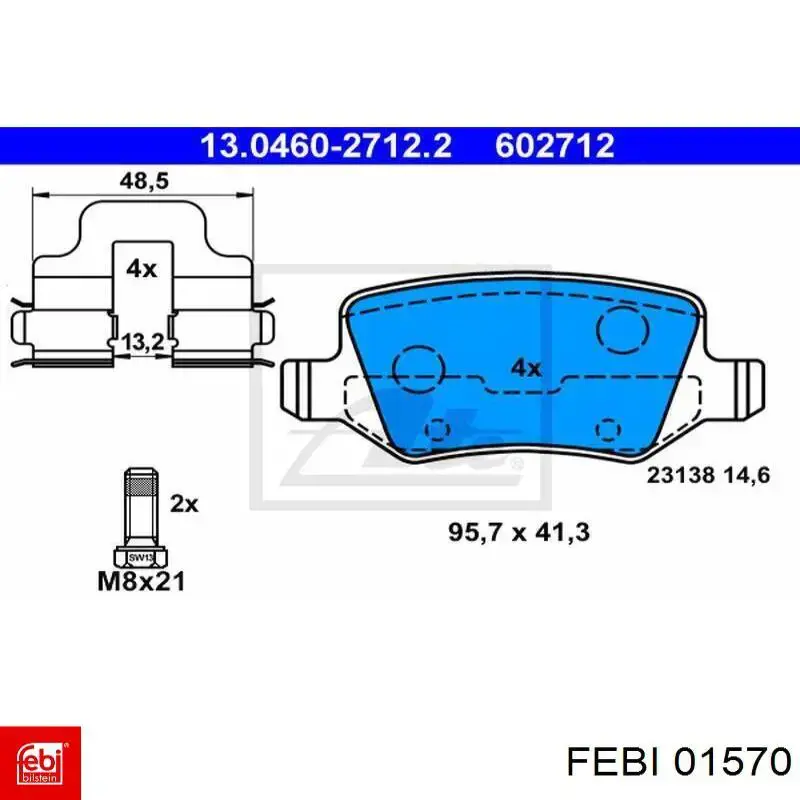 Compre 01570 Febi Vedante de tampa de válvulas de motor
