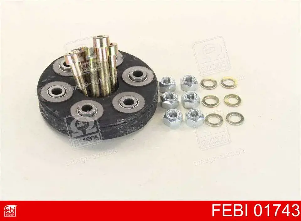 Acoplamento elástico traseiro do veio de transmissão Febi 01743 preço, a partir de 49,75 USD