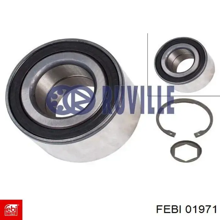 Compre 01971 Febi Rolamento de cubo traseiro