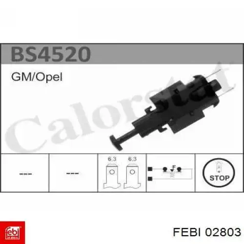 Compre 02803 Febi Sensor de ativação do sinal de parada