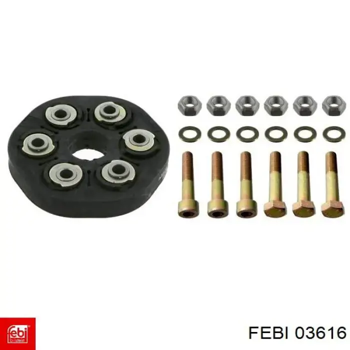 Acoplamento elástico do veio de transmissão Febi 03616 preço, a partir de 76,95 USD