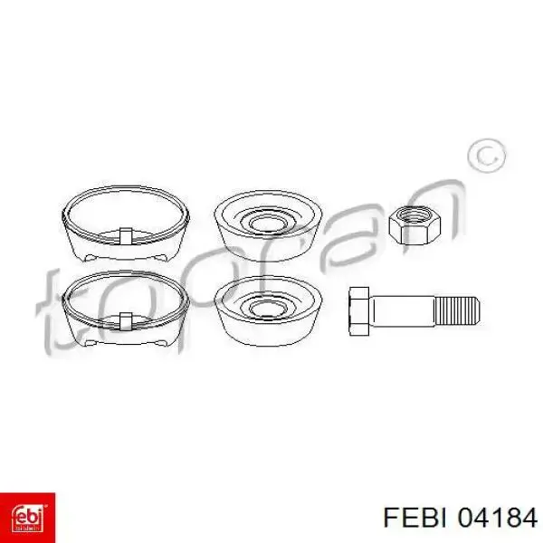 Compre 04184 Febi Bloco silencioso dianteiro do braço oscilante inferior