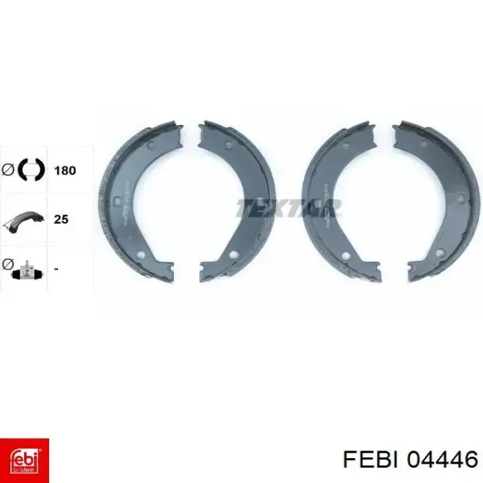 Compre 04446 Febi Sapatas do freio de estacionamento