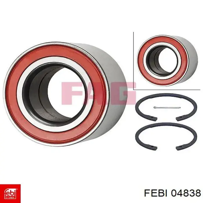 Compre 04838 Febi Rolamento de cubo dianteiro