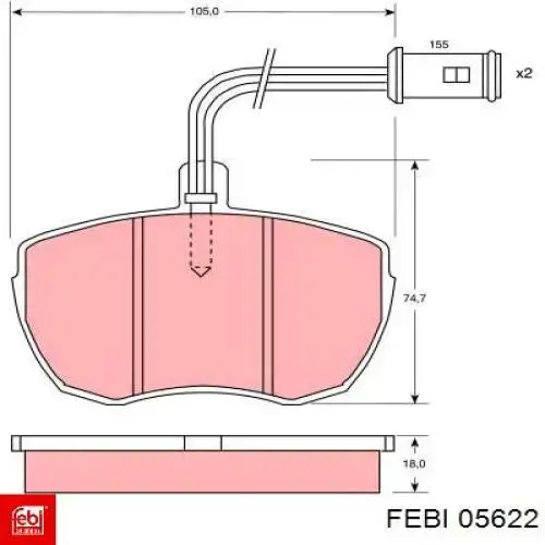 Compre 05622 Febi Bloco silencioso de viga traseira (de plataforma veicular)
