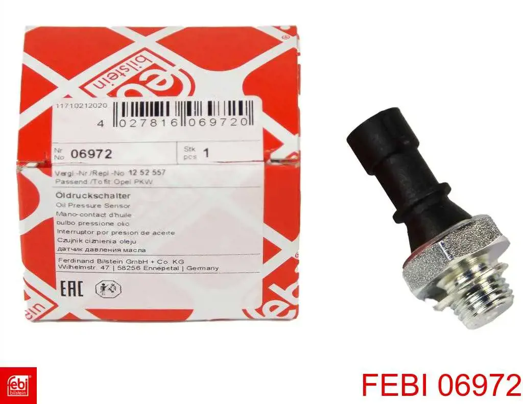 Sensor de pressão de óleo Febi 06972 preço, a partir de 4,90 USD