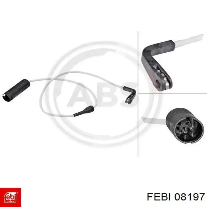 Sensor traseiro de desgaste das sapatas do freio Febi 08197 preço, a partir de 6,75 USD