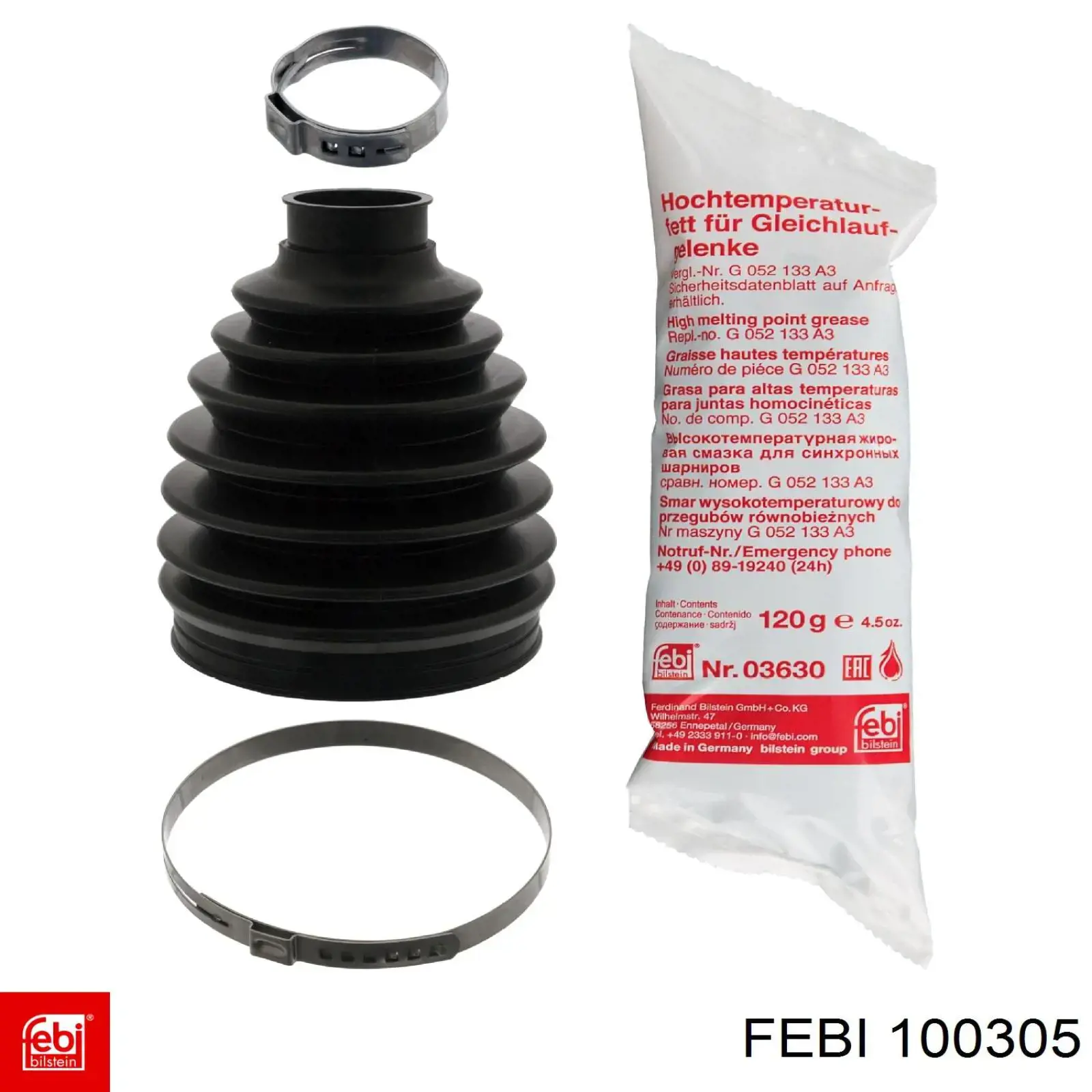 Compre 100305 Febi Bota de proteção externa de junta homocinética do semieixo dianteiro