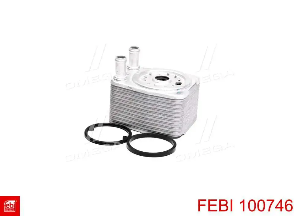 Radiador de óleo (frigorífico), debaixo de filtro Febi 100746 preço, a partir de 56,68 USD