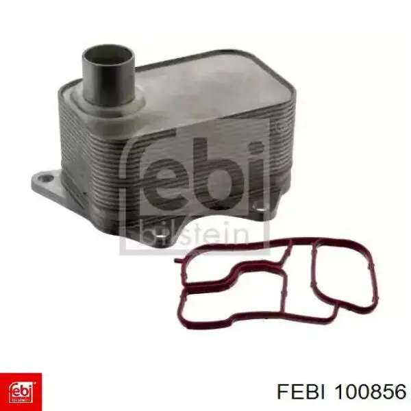 100856 Febi Radiador de óleo (frigorífico), debaixo de filtro