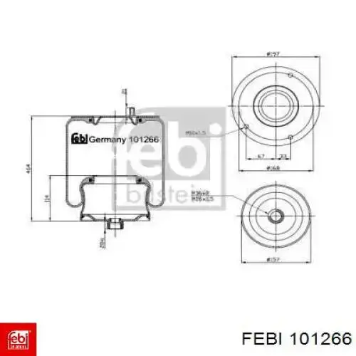 Coxim pneumático (suspensão de lâminas pneumática) do eixo Mercedes 6673280001 preço, a partir de 142,33 USD