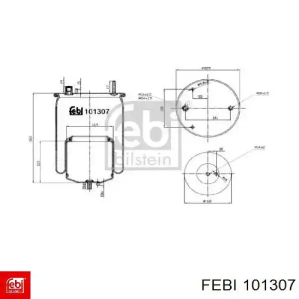 Coxim pneumático (suspensão de lâminas pneumática) do eixo Volvo 22056630 preço, a partir de 129,78 USD