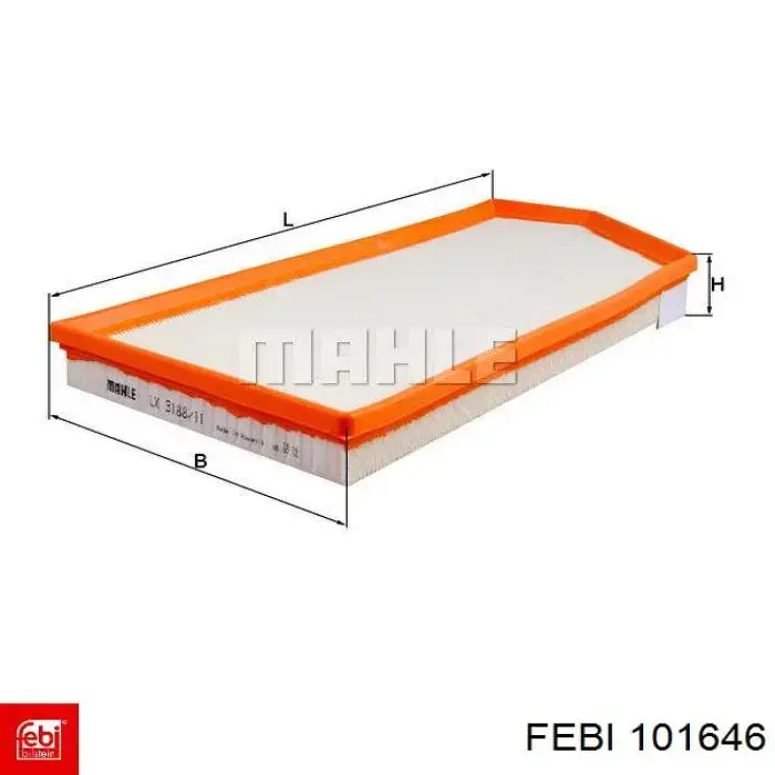 Filtro de ar Febi 101646 preço, a partir de 20,33 USD