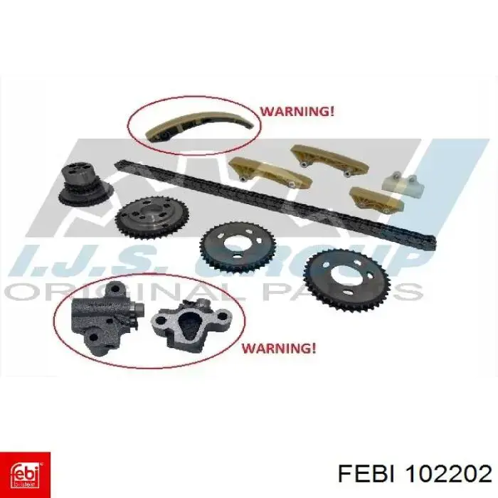 Compre 102202 Febi Cadeia do mecanismo de distribuição de gás, kit