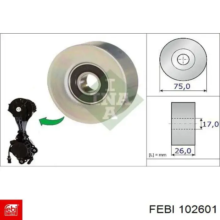 Compre 102601 Febi Reguladora de tensão da correia de transmissão
