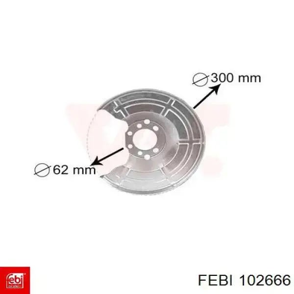 Compre 102666 Febi Proteção do freio de disco traseiro