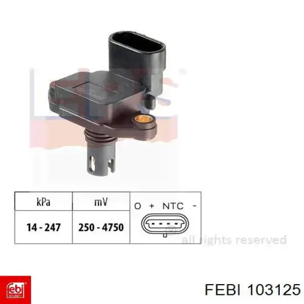 103125 Febi Braço oscilante de suspensão traseira transversal
