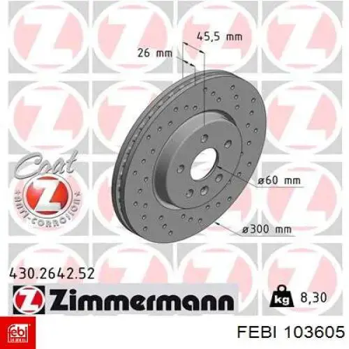 Montante de estabilizador dianteiro Febi 103605 preço, a partir de 15,05 USD