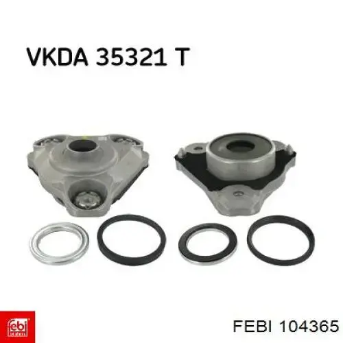 Suporte de amortecedor dianteiro esquerdo 1612736180 Peugeot/Citroen