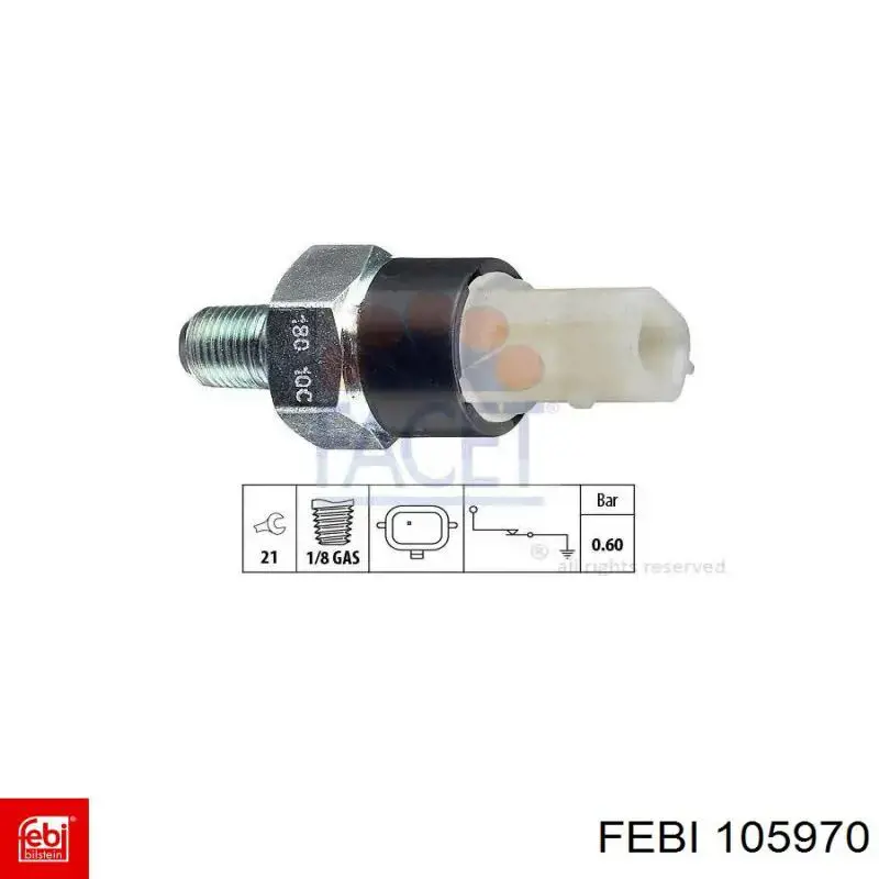 Compre 105970 Febi Sensor de pressão de óleo