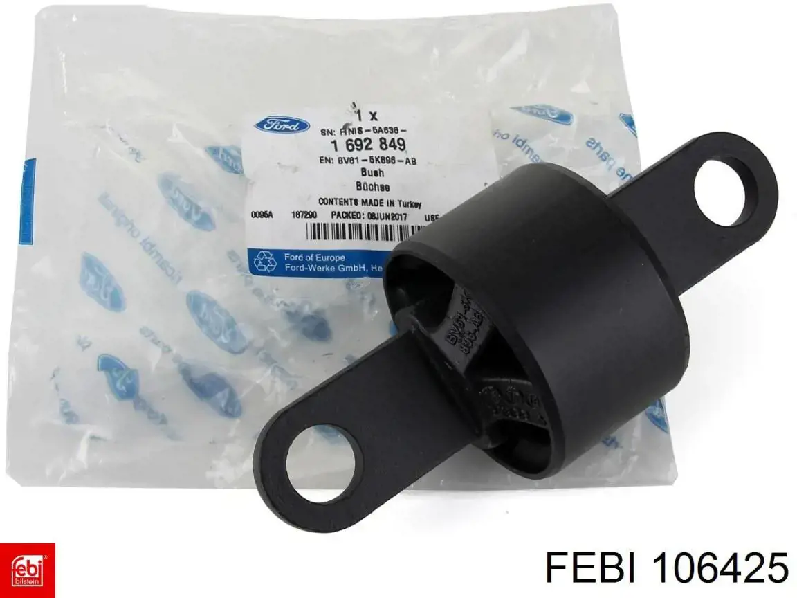 Compre 106425 Febi Bloco silencioso dianteiro de braço oscilante traseiro longitudinal