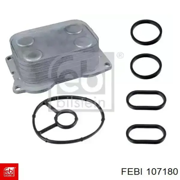 107180 Febi Radiador de óleo (frigorífico), debaixo de filtro