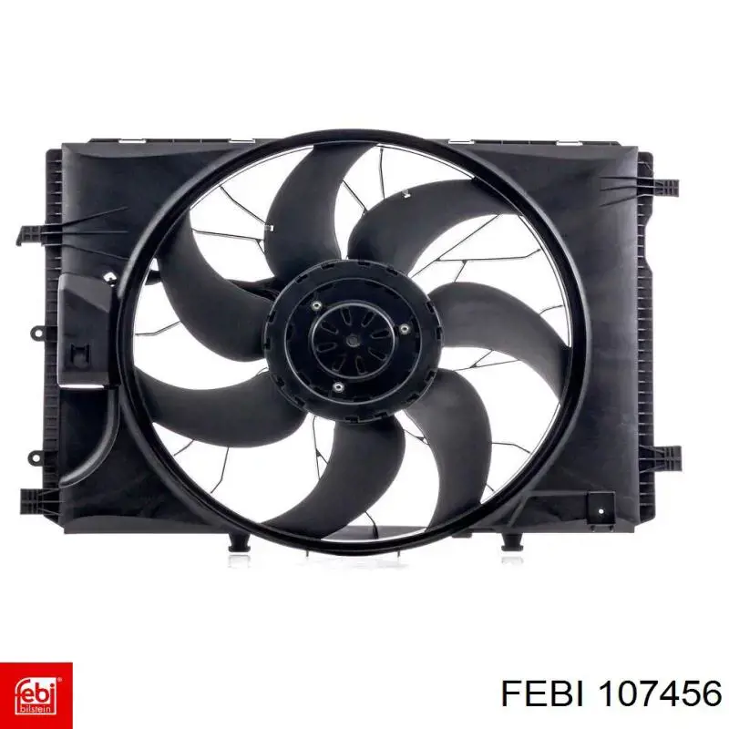 Difusor do radiador de esfriamento, montado com motor e roda de aletas Febi 107456 preço, a partir de 547,42 USD