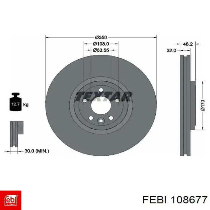 Compre T4N1803 Jaguar Disco do freio dianteiro
