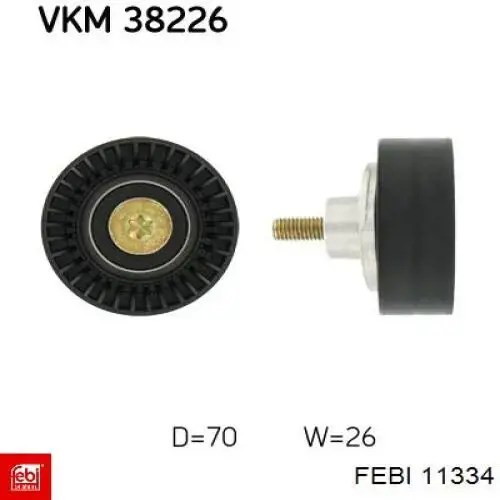 Compre 11334 Febi Rolo parasita da correia de transmissão