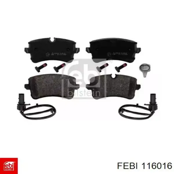 Compre 116016 Febi Sapatas do freio traseiras de disco