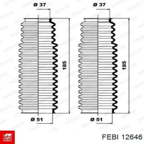 Compre 12646 Febi Bota de proteção do mecanismo de direção (de cremalheira)