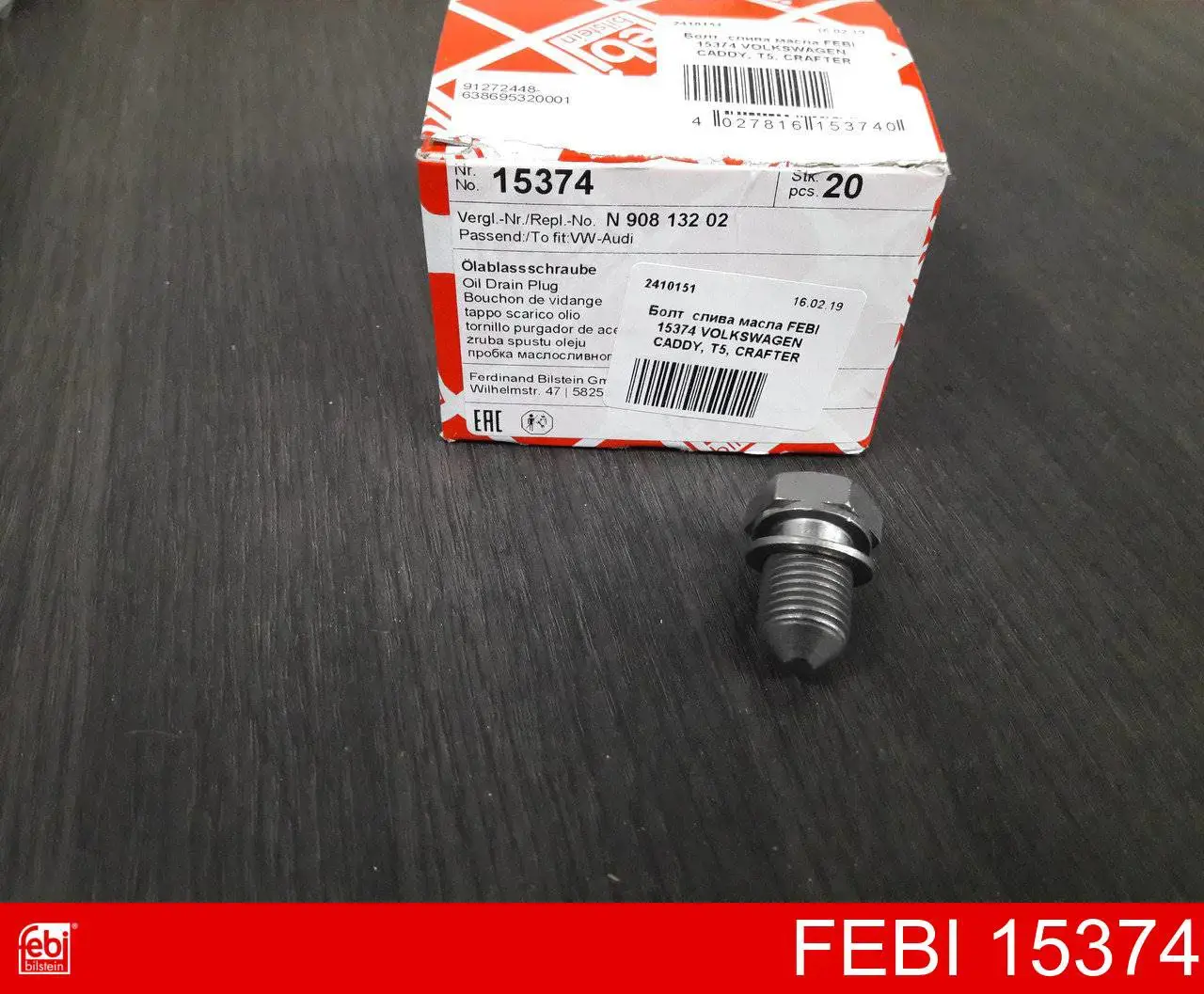 Tampão de panela de motor Febi 15374 preço, a partir de 1,60 USD