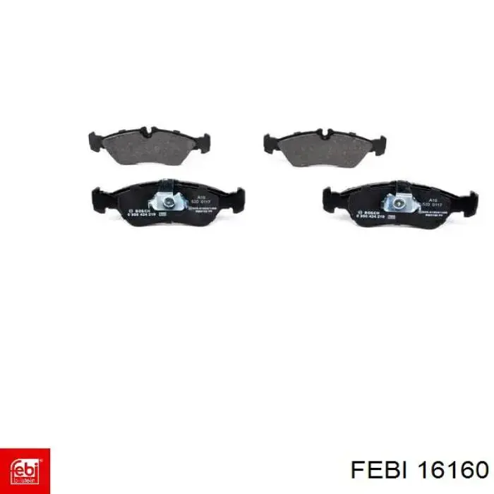 Compre 16160 Febi Sapatas do freio traseiras de disco