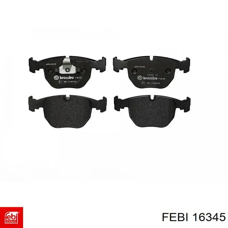 Sapatas do freio dianteiras de disco Febi 16345 preço, a partir de 35,03 USD