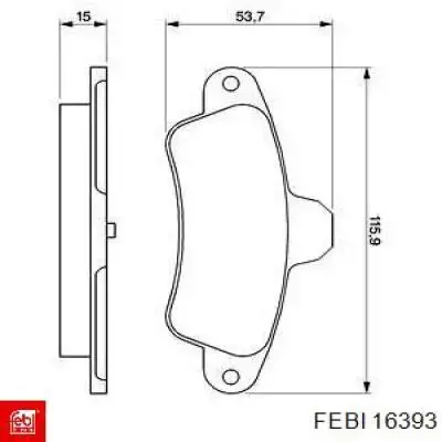 Compre 16393 Febi Sapatas do freio traseiras de disco