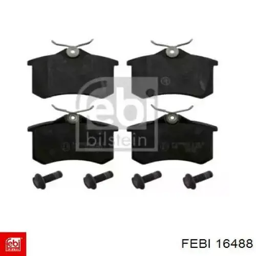 Compre 16488 Febi Sapatas do freio traseiras de disco