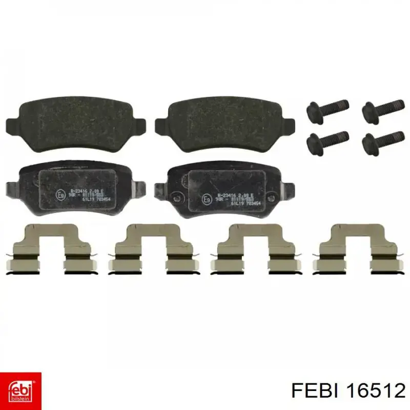 Sapatas do freio traseiras de disco Febi 16512 preço, a partir de 21,18 USD