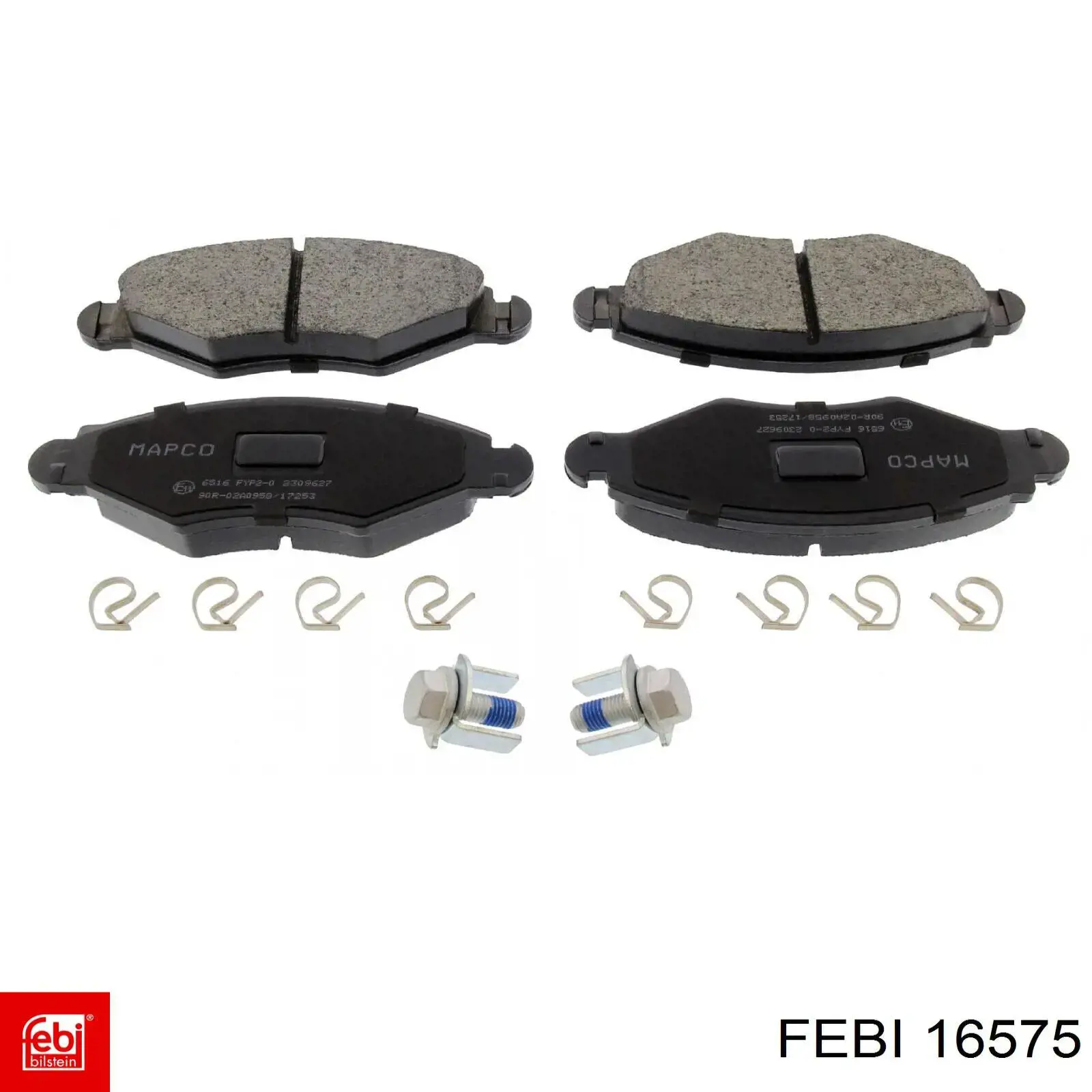 Compre 16575 Febi Sapatas do freio dianteiras de disco