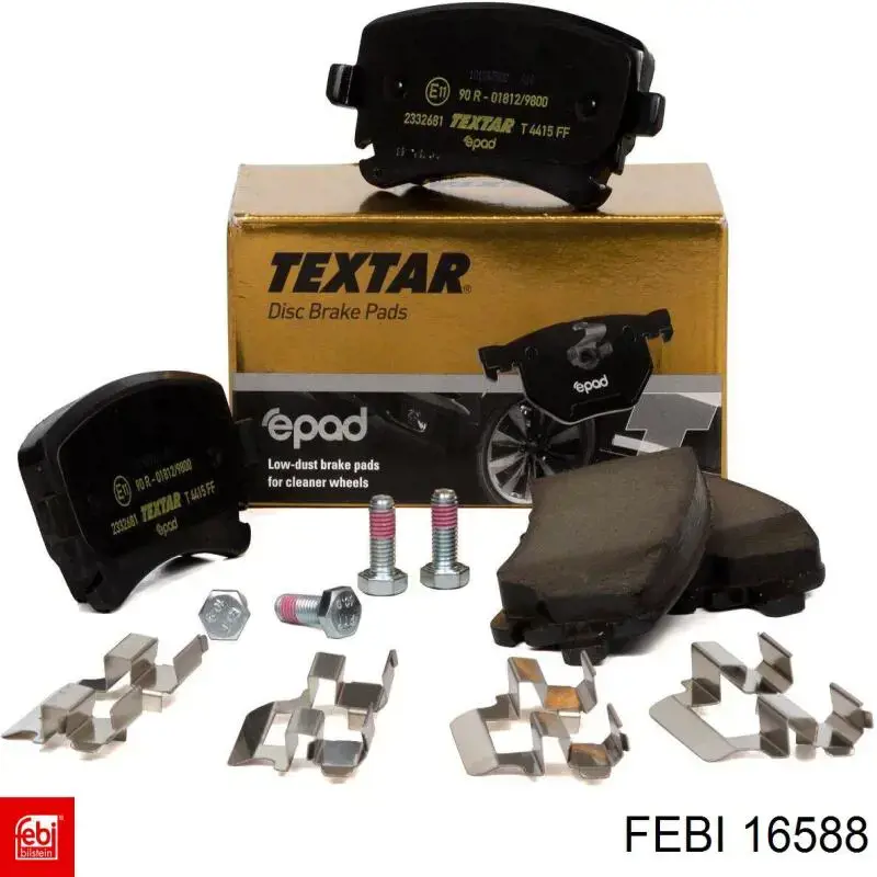 Compre 16588 Febi Sapatas do freio traseiras de disco