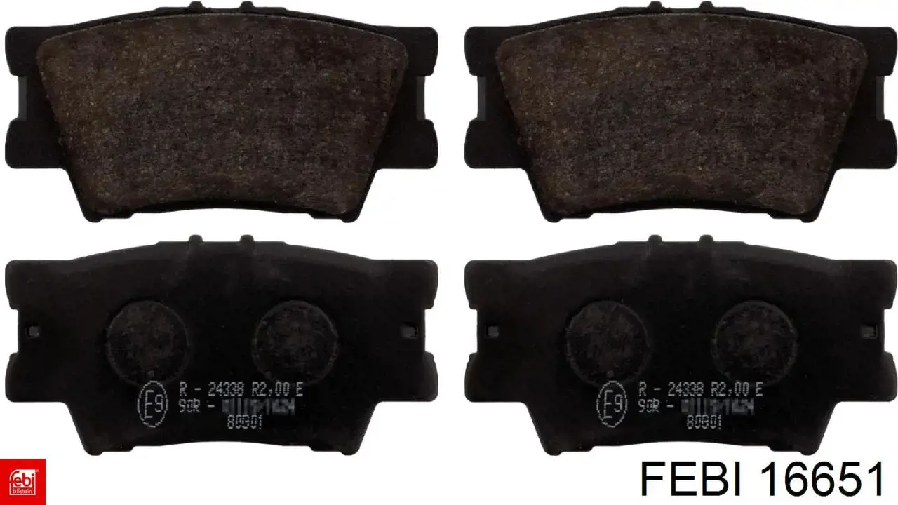 Sapatas do freio traseiras de disco Febi 16651 preço, a partir de 24,20 USD