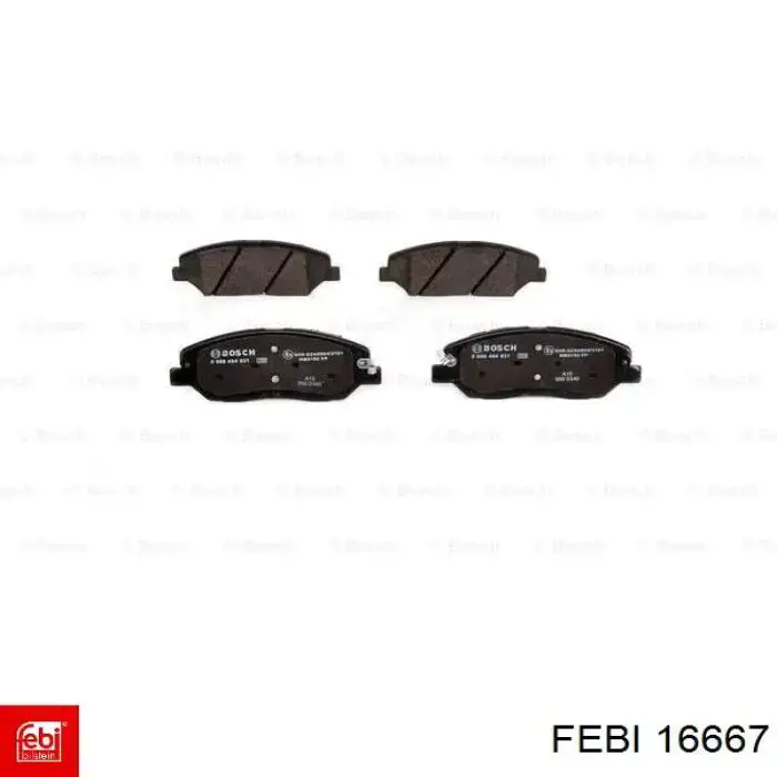 Sapatas do freio dianteiras de disco Febi 16667 preço, a partir de 35,64 USD