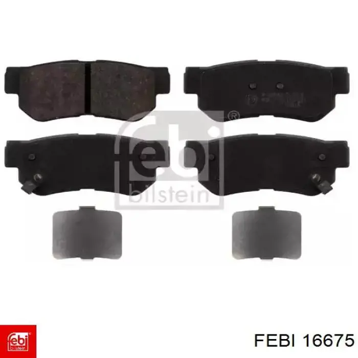 Sapatas do freio traseiras de disco Febi 16675 preço, a partir de 30,73 USD