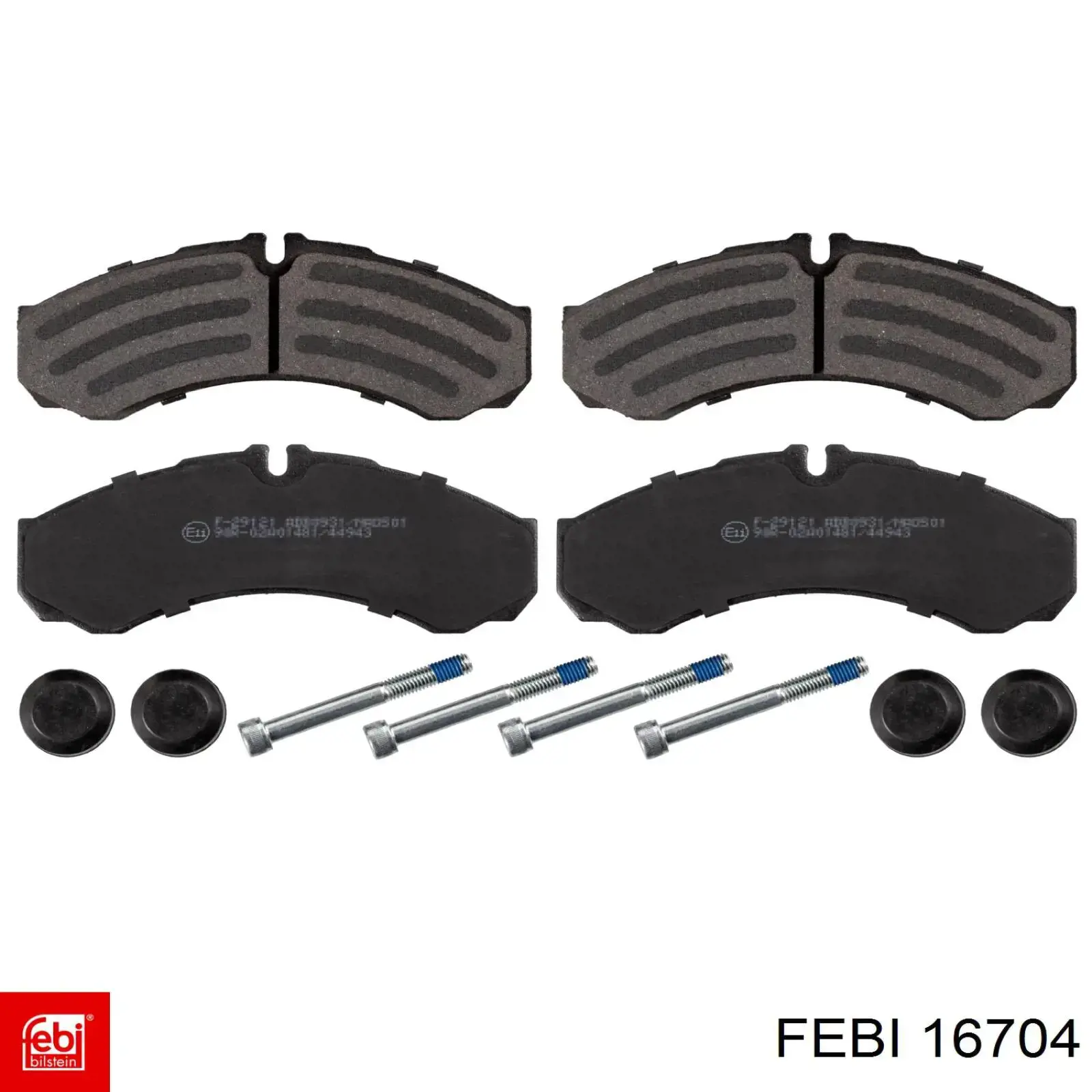 Compre 16704 Febi Sapatas do freio traseiras de disco