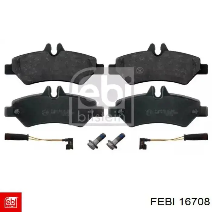 Sapatas do freio traseiras de disco Febi 16708 preço, a partir de 40,43 USD