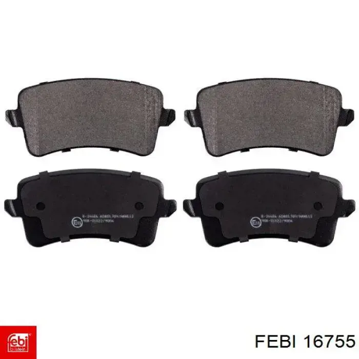 Sapatas do freio traseiras de disco Febi 16755 preço, a partir de 31,13 USD